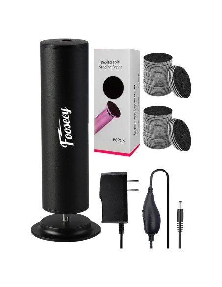 Lima Eléctrica para Pies Dermave Foot Negra con 60 Discos