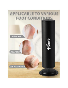 Lima Eléctrica para Pies Dermave Foot Negra con 60 Discos 2