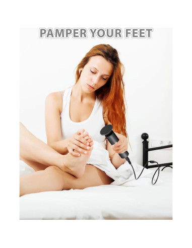 Lima Eléctrica para Pies Dermave Foot Negra con 60 Discos