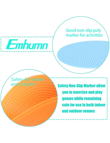 Marcadores de Puntos Antideslizantes Emhumn 4" 6 Piezas TPE