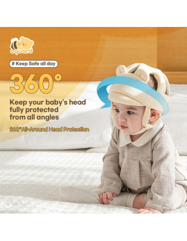 Casco Protector para Bebés AGUARD JG-00 Algodón Ajustable