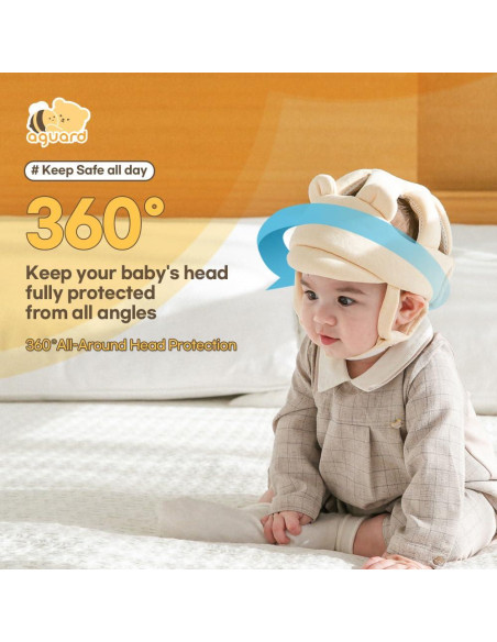 Casco Protector para Bebés AGUARD JG-00 Algodón Ajustable