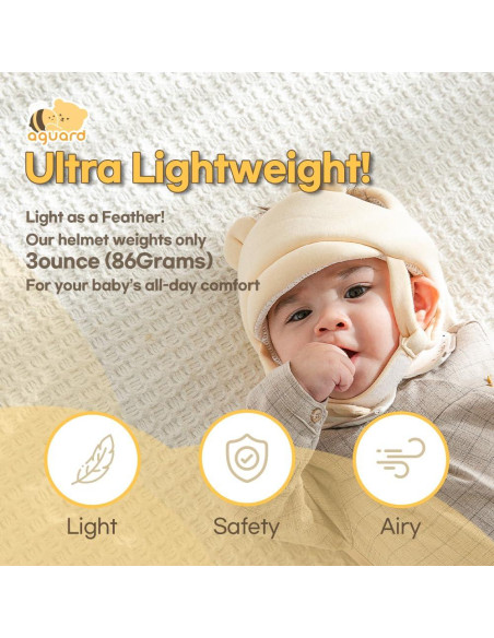 Casco Protector para Bebés AGUARD JG-00 Algodón Ajustable