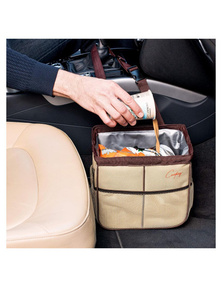 Bote de Basura para Automóvil Creathing 2 Galones Beige