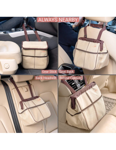 Bote de Basura para Automóvil Creathing 2 Galones Beige