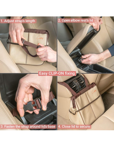 Bote de Basura para Automóvil Creathing 2 Galones Beige