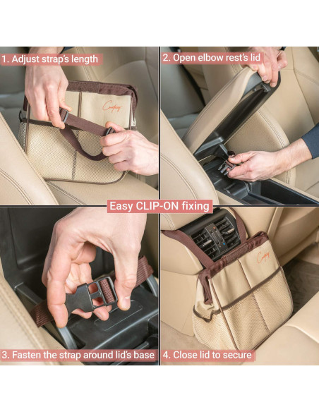 Bote de Basura para Automóvil Creathing 2 Galones Beige