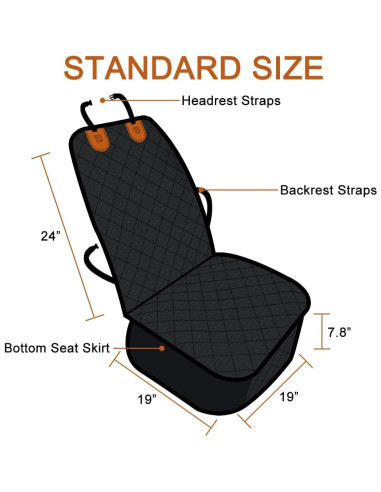 Cubierta de Asiento Delantero para Perros Paw Jamboree Negra