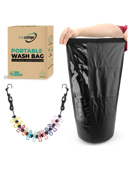 Bolsa de Lavado Portátil Tilcore - Lavadora Manual 21x18cm