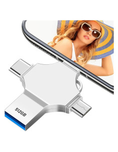 Memoria USB AOIRHLA 512GB 4 en 1 Alta Velocidad USB 3.0