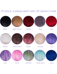 60 Piezas Pom Pom de Piel Sintética SIQUK 10 cm 15 Colores 2