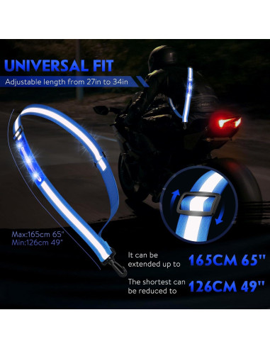 Banda Reflectante LED Simket Ajustable para Seguridad Nocturna