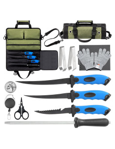 Juego de 10 Cuchillos para Filetear GPUSFAK - Acero Inoxidable