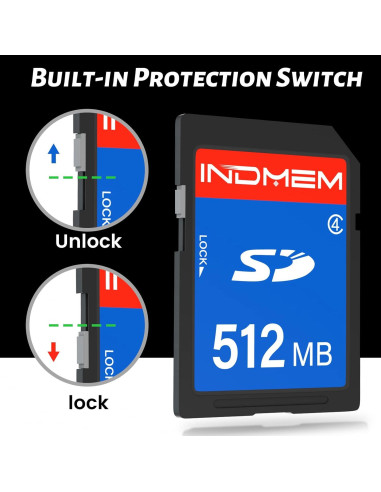 Tarjeta SD 512MB Clase 4 elecacc - Paquete de 2 Unidades