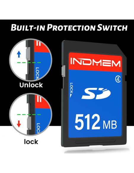 Tarjeta SD 512MB Clase 4 elecacc - Paquete de 2 Unidades Tarjeta SD 512MB Clase 4 elecacc - Paquete de 2 Unidades