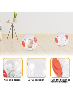 Bola de Ejercicio para Hámster Andiker 14cm Naranja Transpirable 2