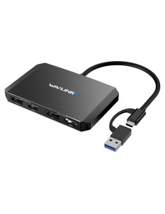 Adaptador USB 3.0 a Doble DisplayPort/HDMI WAVLINK 4K@60Hz