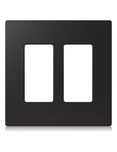 Placa de Pared Decorativa Sin Tornillos ELEGRP 2 Gang Negro Mate
