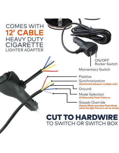 LAMPHUS Mini Luz Estroboscópica LED 30.48 cm 40W Ámbar