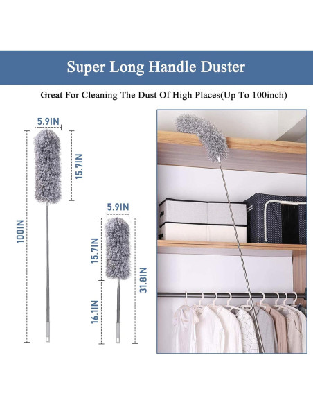 Plumero Extensible MIZIKUSON de Microfibra 254 cm Lavable