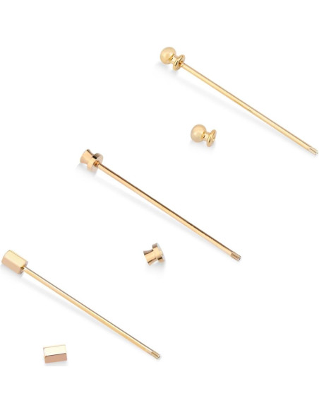 Clip de Corbata wynameleri Set 3 Piezas Dorado 60mm