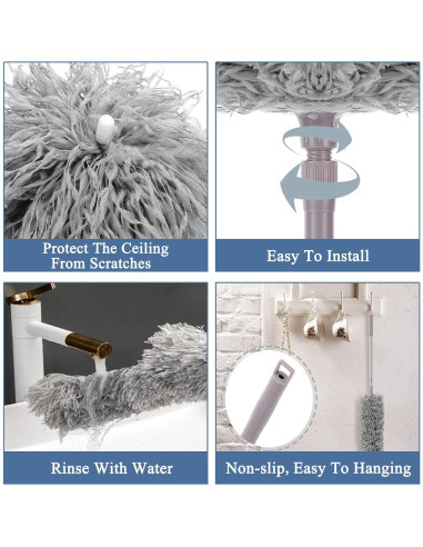 Plumero Extensible MIZIKUSON de Microfibra 254 cm Lavable