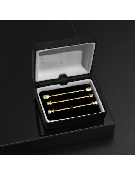 Clip de Corbata wynameleri Set 3 Piezas Dorado 60mm