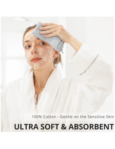 Konssy Paquete de 7 Toallas de Muselina Suaves 27.94 cm 2