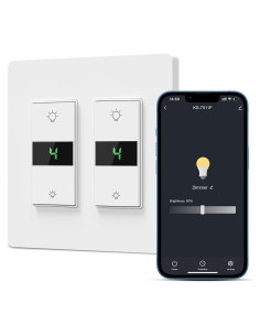 Interruptor Regulador Inteligente Milfra 2 Gang Digital 2024