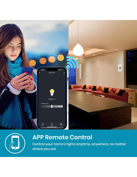 Interruptor Regulador Inteligente Milfra 2 Gang Digital 2024