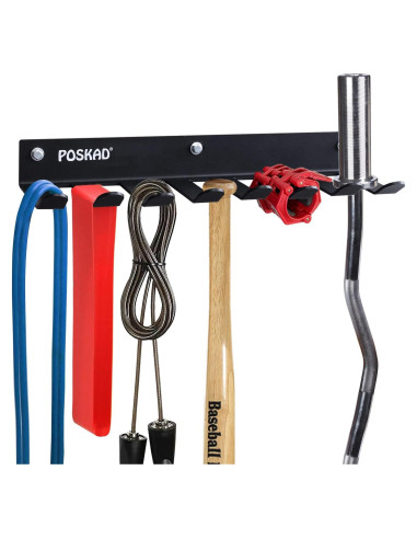 Estante de Almacenamiento Poskad para Gimnasio 8 Ganchos Acero