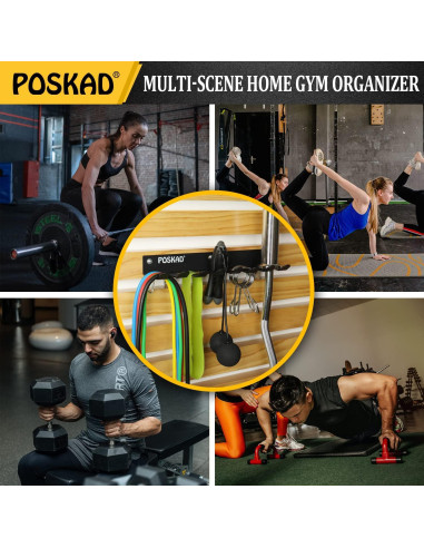 Estante de Almacenamiento Poskad para Gimnasio 8 Ganchos Acero