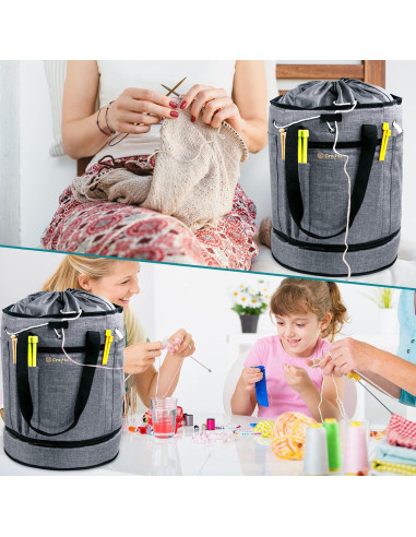 Organizador de Bolsa de Croché Expandible MYBAGZING - Gris