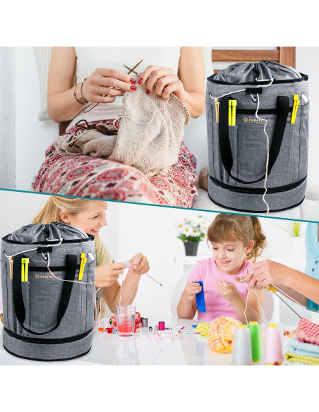 Organizador de Bolsa de Croché Expandible MYBAGZING - Gris