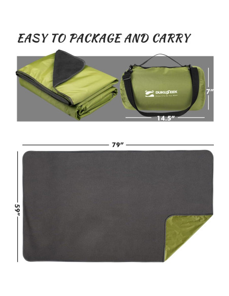 Manta Impermeable DUKUSEEK 200x150 cm con Capucha para Camping Manta Impermeable DUKUSEEK 200x150 cm con Capucha para Camping