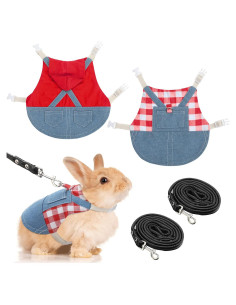 Arnés y Correa para Conejos Saintrygo Pequeño Rojo 4 Piezas