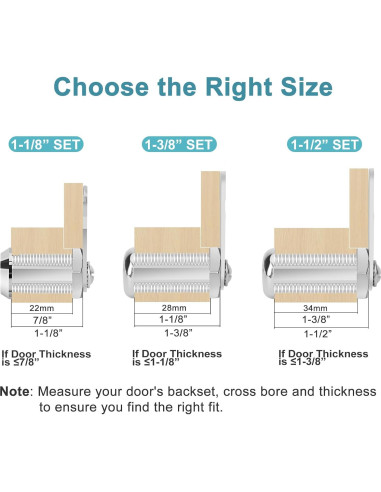 Cerraduras de Cam con Llave Igual Pertinel 1.5" 5 Pcs