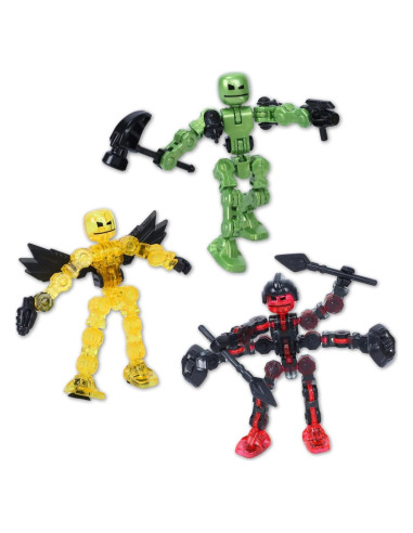 Set de 3 Figuras de Acción Klikbot Galaxy Zing - Stop Motion