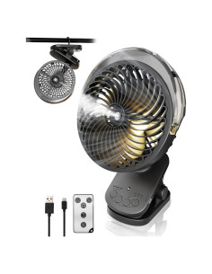 Ventilador Clip Recargable LiangJJ F036M 8000mAh con Neblina