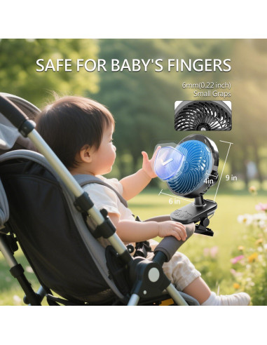 Ventilador Clip Recargable LiangJJ F036M 8000mAh con Neblina