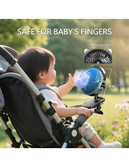 Ventilador Clip Recargable LiangJJ F036M 8000mAh con Neblina