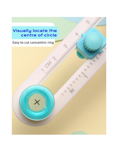 Cortador Circular Oythiem para Manualidades - Ajustable 1.52-10.16 cm