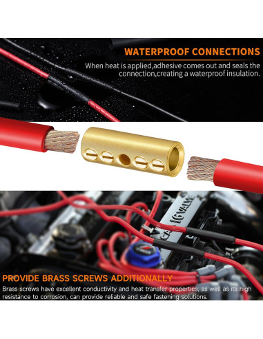 Conectores de Empalme Mecánico SVAAR 0 Gauge 6 PCS Cobre