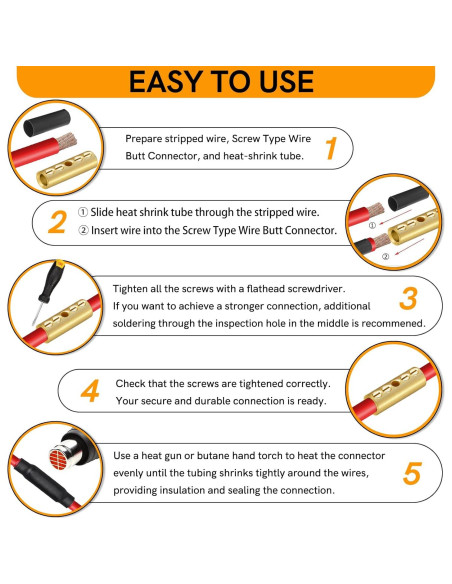 Conectores de Empalme Mecánico SVAAR 0 Gauge 6 PCS Cobre