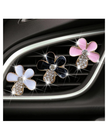 Clip de Ventilación para Auto Bling Daisy - 3 Pcs Ambientadores