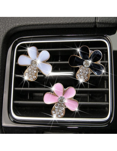 Clip de Ventilación para Auto Bling Daisy - 3 Pcs Ambientadores