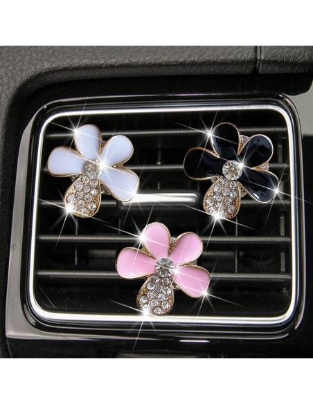 Clip de Ventilación para Auto Bling Daisy - 3 Pcs Ambientadores