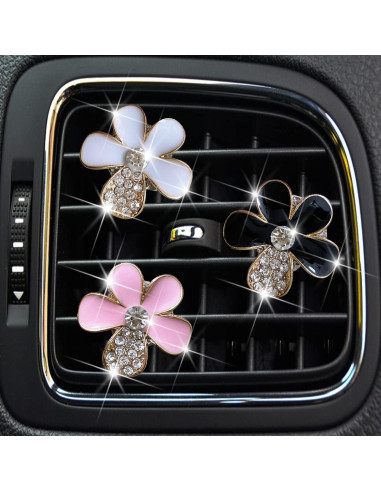 Clip de Ventilación para Auto Bling Daisy - 3 Pcs Ambientadores
