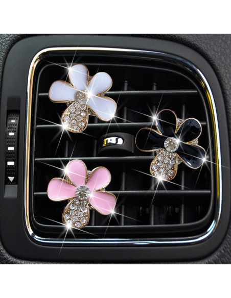 Clip de Ventilación para Auto Bling Daisy - 3 Pcs Ambientadores