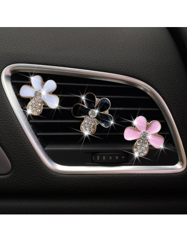 Clip de Ventilación para Auto Bling Daisy - 3 Pcs Ambientadores